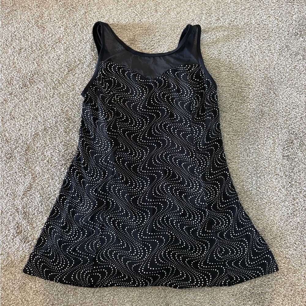 Elegant Black and White Women's One Piece Swimsuit